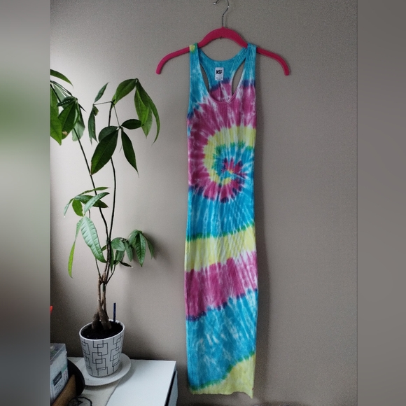 NSF Coqui Tie Dye Midi Dress P - Picture 5 of 7